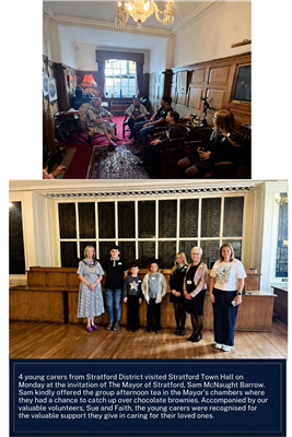 Stratford Young Carers Welcomed to the Town Hall